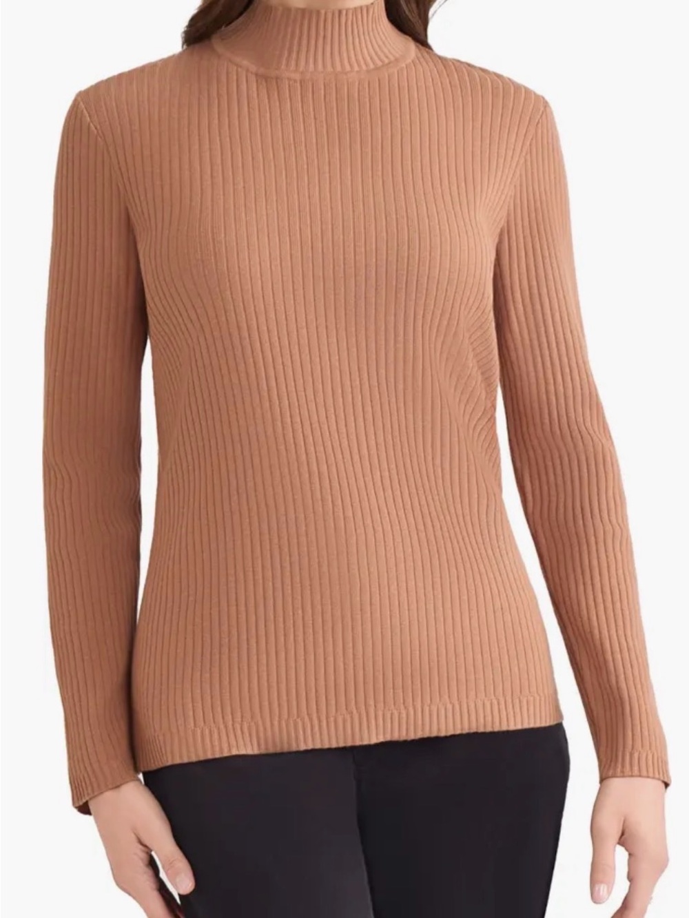 Rib Mock Neck Sweater